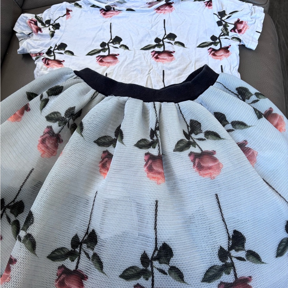 Caroline Bosmans blue and Pink Rose Kids Set